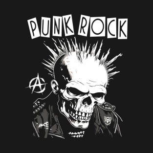 Punk Rock Skull - Anarchy Punk Rock T-Shirt