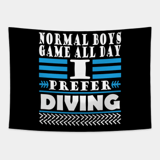 Scuba diving mask gift coral funny saying Tapestry