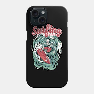 Surfing bone illustration Phone Case