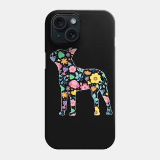 Floral Boston terrier print Phone Case