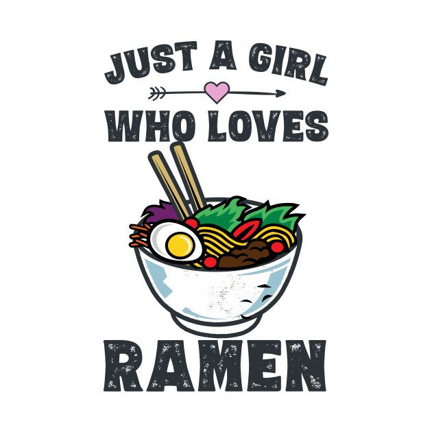 Funny Japanese Ramen Noodles Gift for Girls Anime Lovers by Evoke Collective