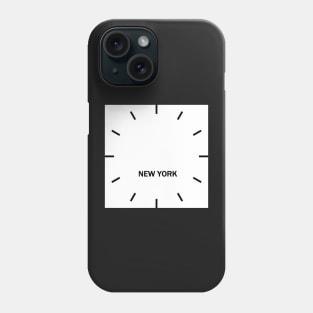 New York Time Zone Wall Clock Phone Case