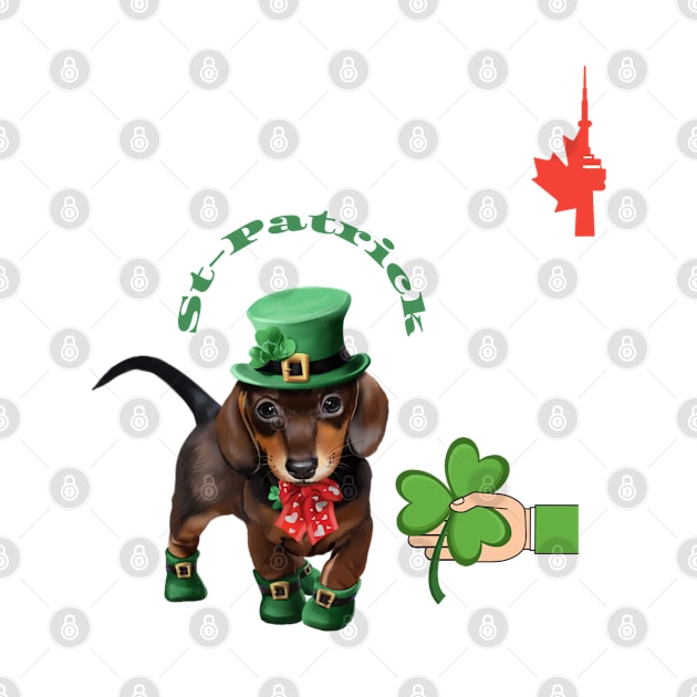 St Patrick Day With A Dog Hat, Cute Dog KlubNocny by KlubNocny