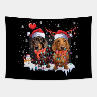 Merry xmas Dachshund Dog Lover christmas gift Tapestry