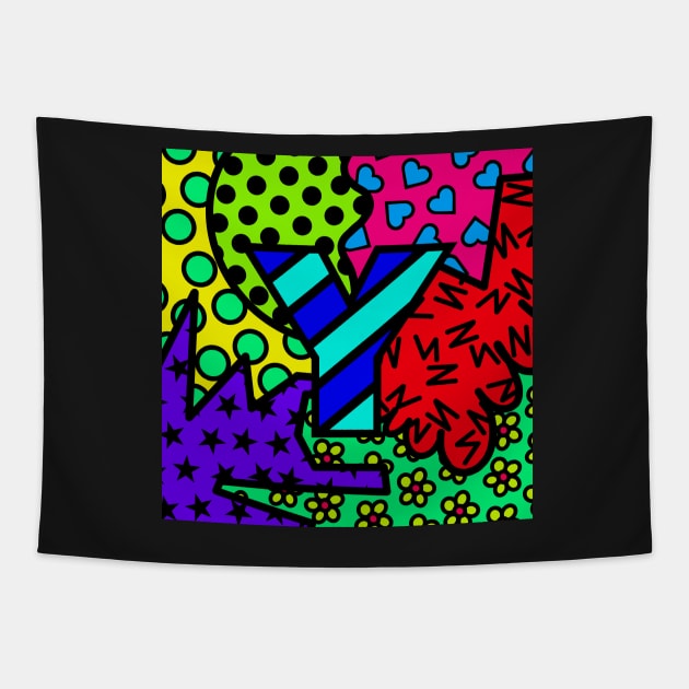 Alphabet Series - Letter Y - Bright and Bold Initial Letters Tapestry by JossSperdutoArt