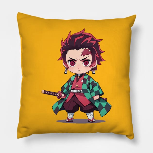 tanjiro Pillow by dorapeterx