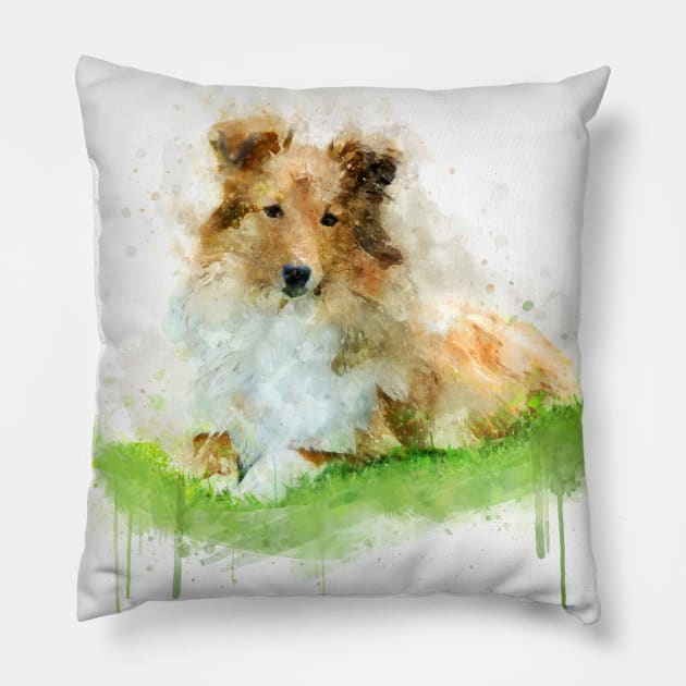 Shetland Sheepdog / sheltie Pillow by PetsArt