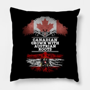 Canadian Grown With Austrian Roots - Gift for Austrian With Roots From Austria Pillow