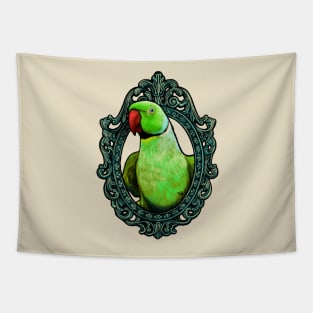 Parrot Cameo: Ringneck Parrot Tapestry