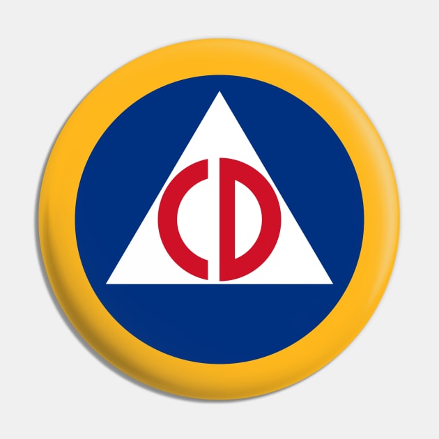 Civil Defense Pin by DementedDesigns