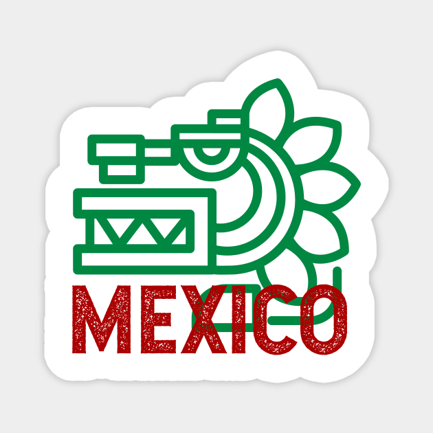 Mexico - aztec pixel design Magnet by verde