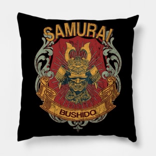 Bushido Samurai Mask Japanese Warrior Vintage Retro 593 Pillow