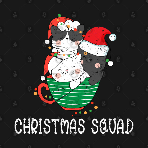 Discover christmas squad Cat/ christmas Light/ Meow Christmas - Christmas Squad - T-Shirt