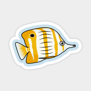 Cute butterfly fish cartoon illustration Magnet