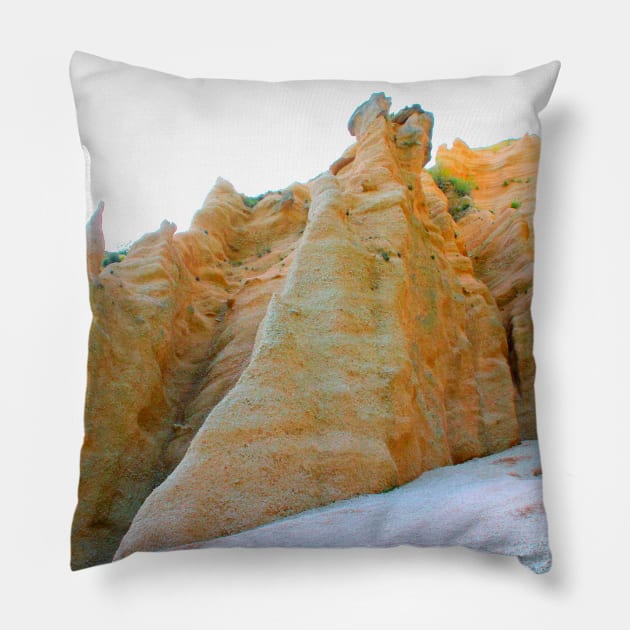 View at the Lame Rosse and their sedimentary nature Pillow by KristinaDrozd