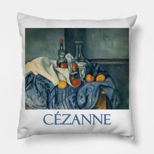 Still Life with Peppermint Bottle by Paul Cezanne Pillow