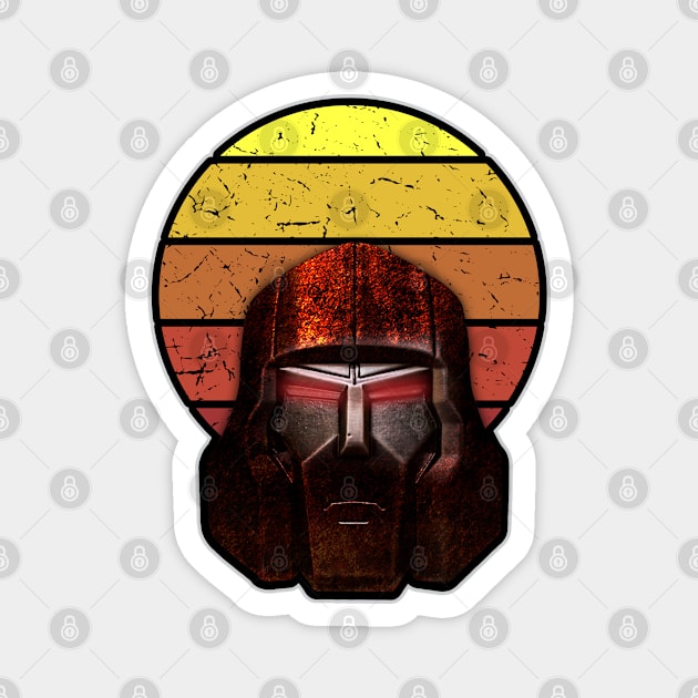 Megatron Vintage Sunset Magnet by Design_Lawrence