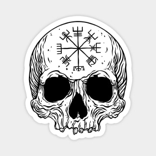 Vegvisir rune skull Magnet