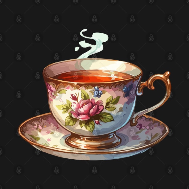 Floral Tea Cup by Siha Arts