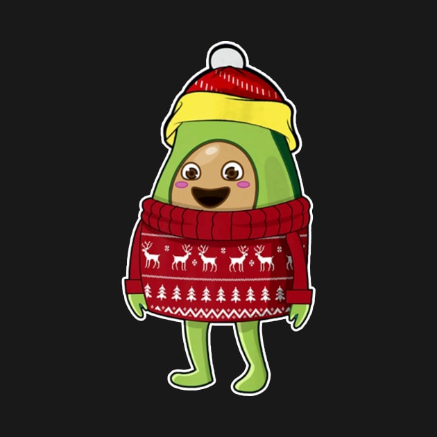 Avocado Santa Hat For Vegetarian Christmas by Danielsmfbb