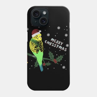 merry christmas - budgie doodle Phone Case