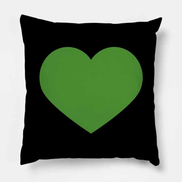 Green heart Pillow by AliciaZwart