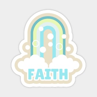 Rainbow Dream Pale Blue Retro Faith Style Magnet