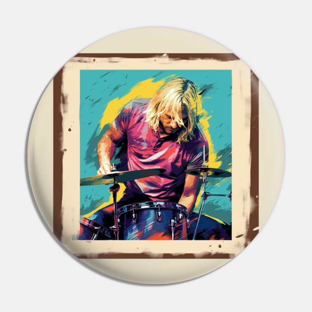 Another Drumming Portrait Pin by The Bark Side