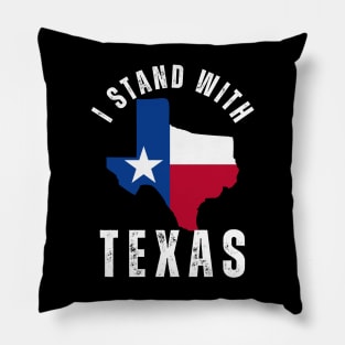 I Stand with Texas Proud Patriotic Texan State Map Pillow