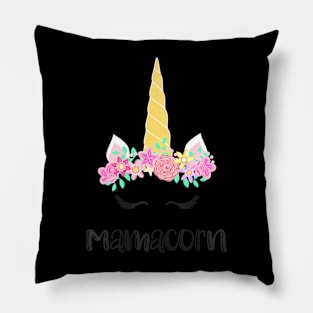 Womens Mamacorn Unicorn Mom Baby Mothers Day For Womens Pillow