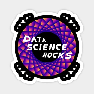 Data Science Rocks | Retro Racing Stars Logo Yellow Red Blue Magnet