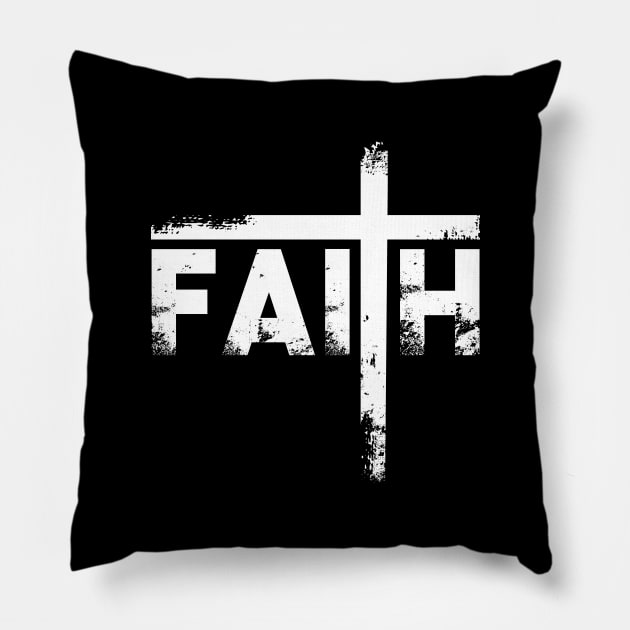 Faith Typograph Lettering Quote Pillow by LR_Collections