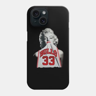 Marilyn Monroe Chicago Scottie Pippen white Phone Case