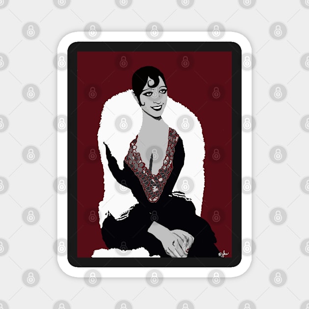 Josephine Baker Magnet by Overthetopsm