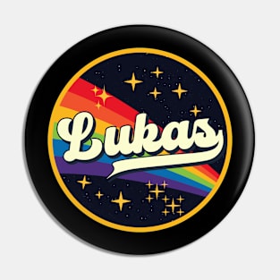 Lukas // Rainbow In Space Vintage Style Pin