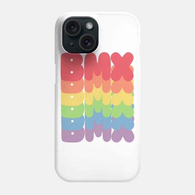 BMX / Rainbow Typography Design Phone Case by DankFutura