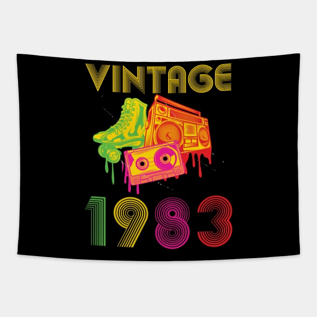 Vintage 1983 Tapestry by CardRingDesign