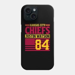 Kansas City Chiefs Watson 84 American Flag Football Phone Case