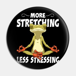 Yoga Frog Meditation - More Stretching Less Stressing Pin