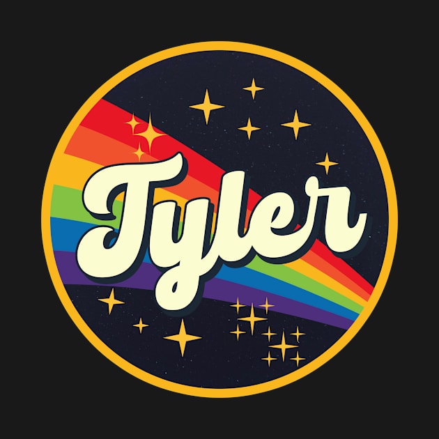 Tyler // Rainbow In Space Vintage Style by LMW Art