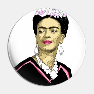 Frida Kahlo Pop Art Portrait Pin