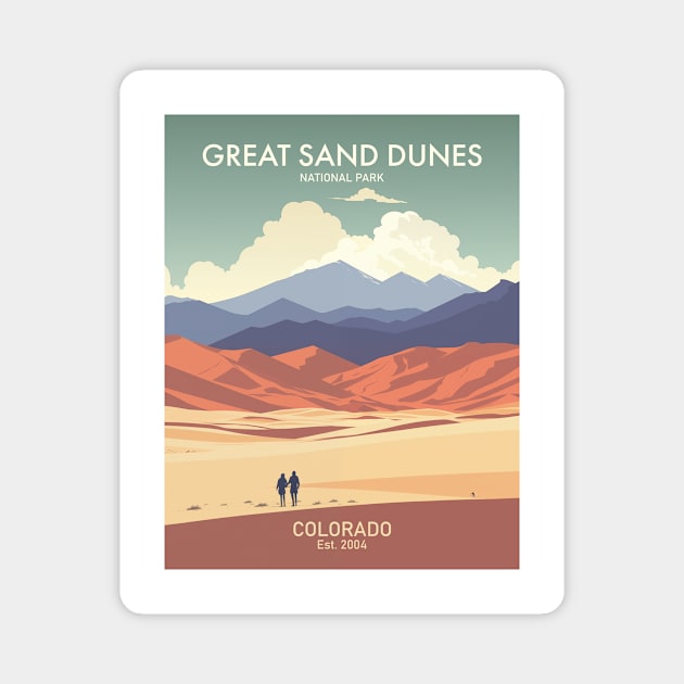 GREAT SAND DUNES NATIONAL PARK Magnet by MarkedArtPrints