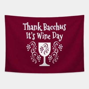 Thank Bacchus it's Wine Day Cheeky Witch® Tapestry