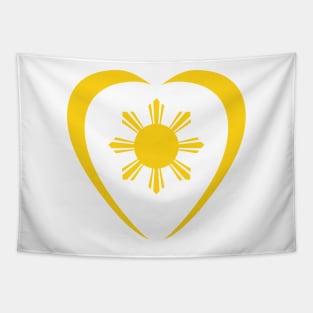 Pinoy Sun Third Culture Series (Heart) (Yellow) Tapestry