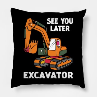 Pint-sized Powerhouse Excavator Whispers, Tee Triumph Extravaganza Pillow