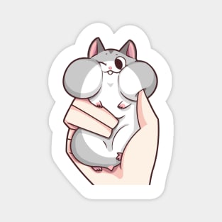 Teh the hamster with hand Magnet