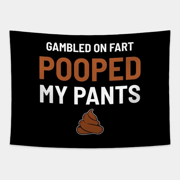 Pooped My Pants Dont Fart Farting Fitness Workout Tapestry by amango