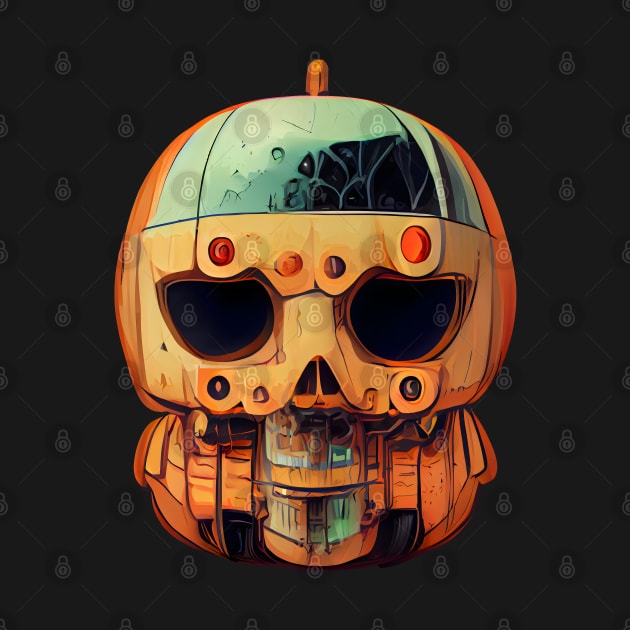 Pumpkin Skull Halloween by MZeeDesigns