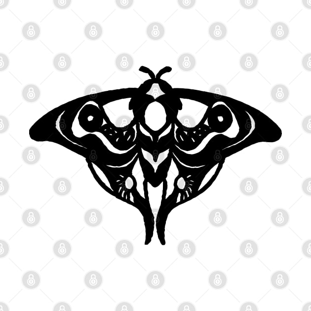 New Ellie's Moth Real Tattoo (Black) by Blue Button