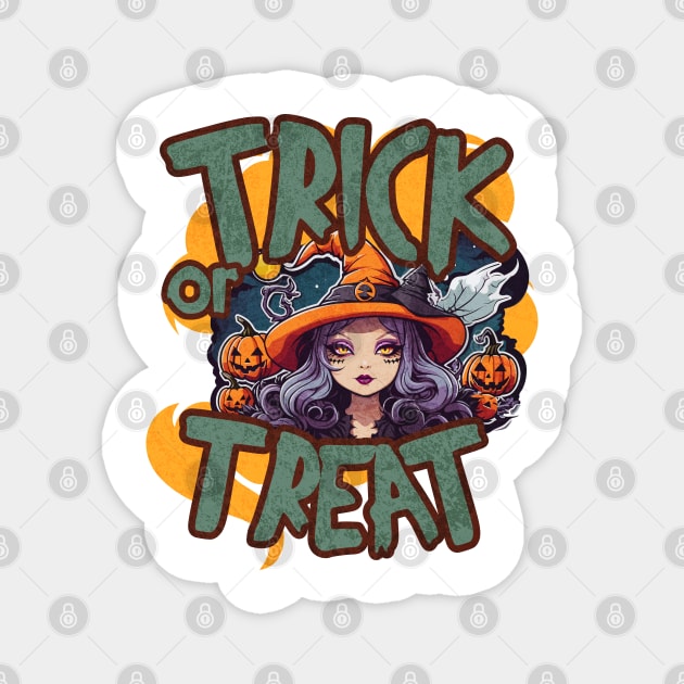 Trick Or Treat Witch Magnet by WarFX Designs